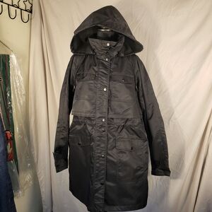 NWT Forever 21 Black Utility Hooded Jacket - M
